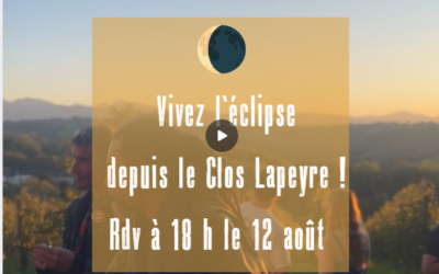 Vivez l’éclipse depuis le Clos Lapeyre – Rendez vous le 12 aout à 18h